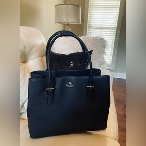 Kate Spade Black Cove Street Airel Leather Tote